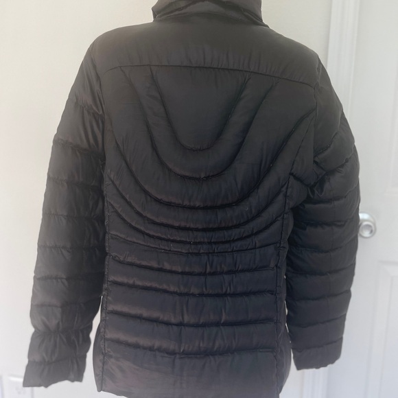 a.n.a Down Puffer Jacket Packable Hooded Sz Xl Black Cozy Winter Goth core - Picture 13 of 14